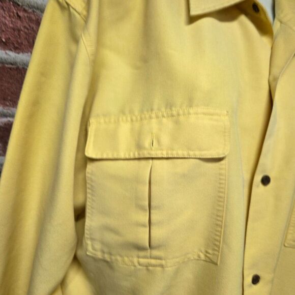 Caribbean Joe Yellow Button-Down Shirt – Long Sleeve, Unisex XL - Picture 5 of 9